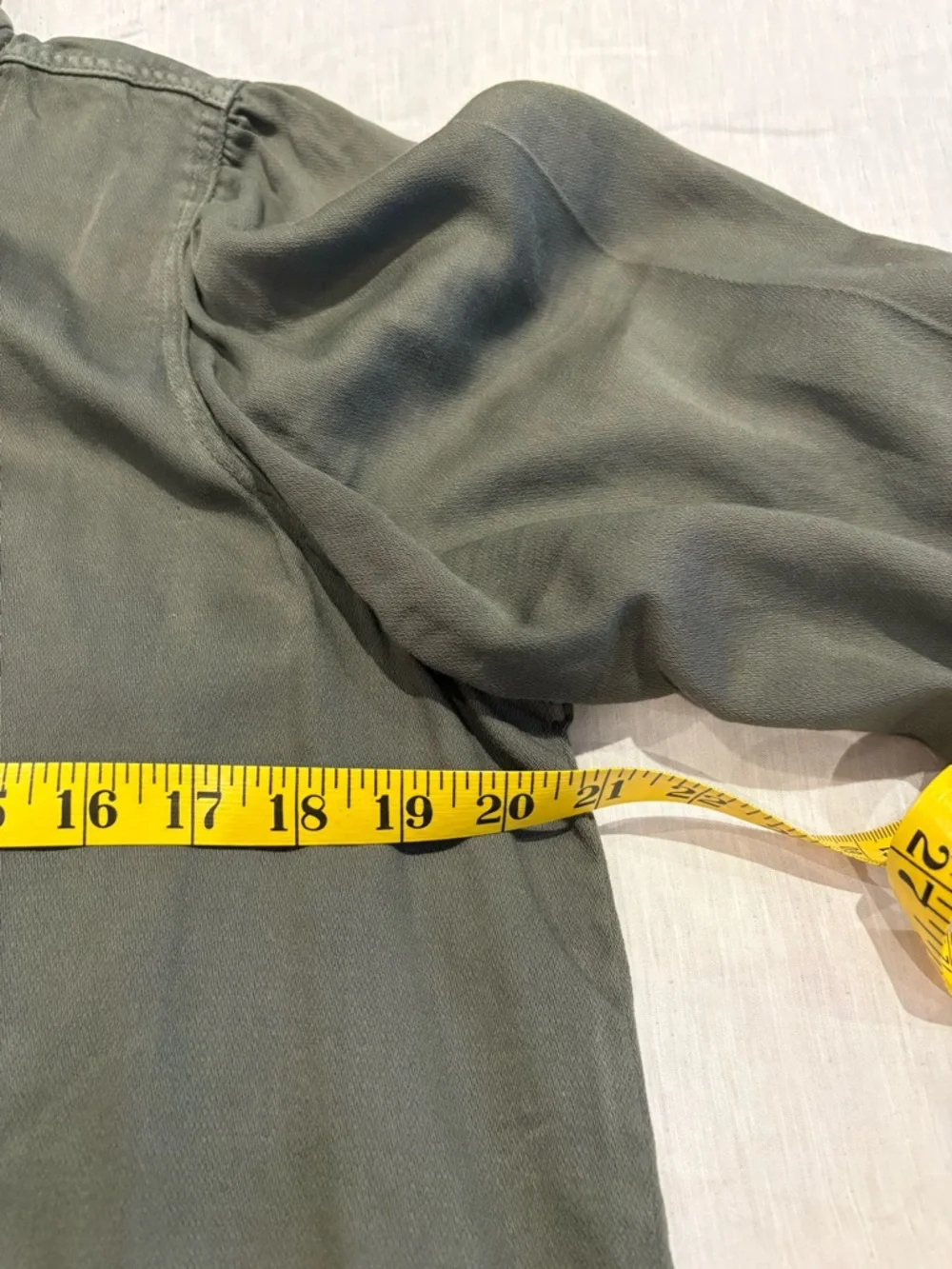 ba&sh Axelle olive Ruffle-Neck button front shirt - Picture 13 of 15